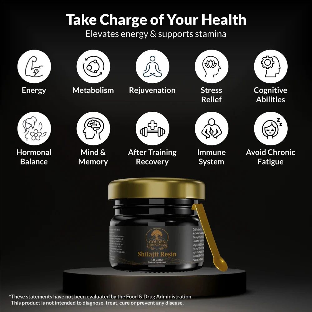 Pure Himalayan Shilajit Resin Gold Grade